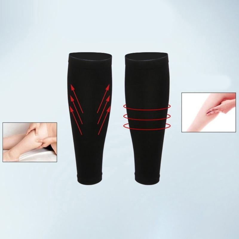 1 Pair Calf Compression Sleeve Leg Sleeve Brace for Shin Splints Pains Relief Footless Compression Socks for Football