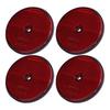 4Pcs Safety Reflectors Red Round 72mm Dia with Screw for Mailboxes Driveway Tunnels Post Cars Trailer Red
