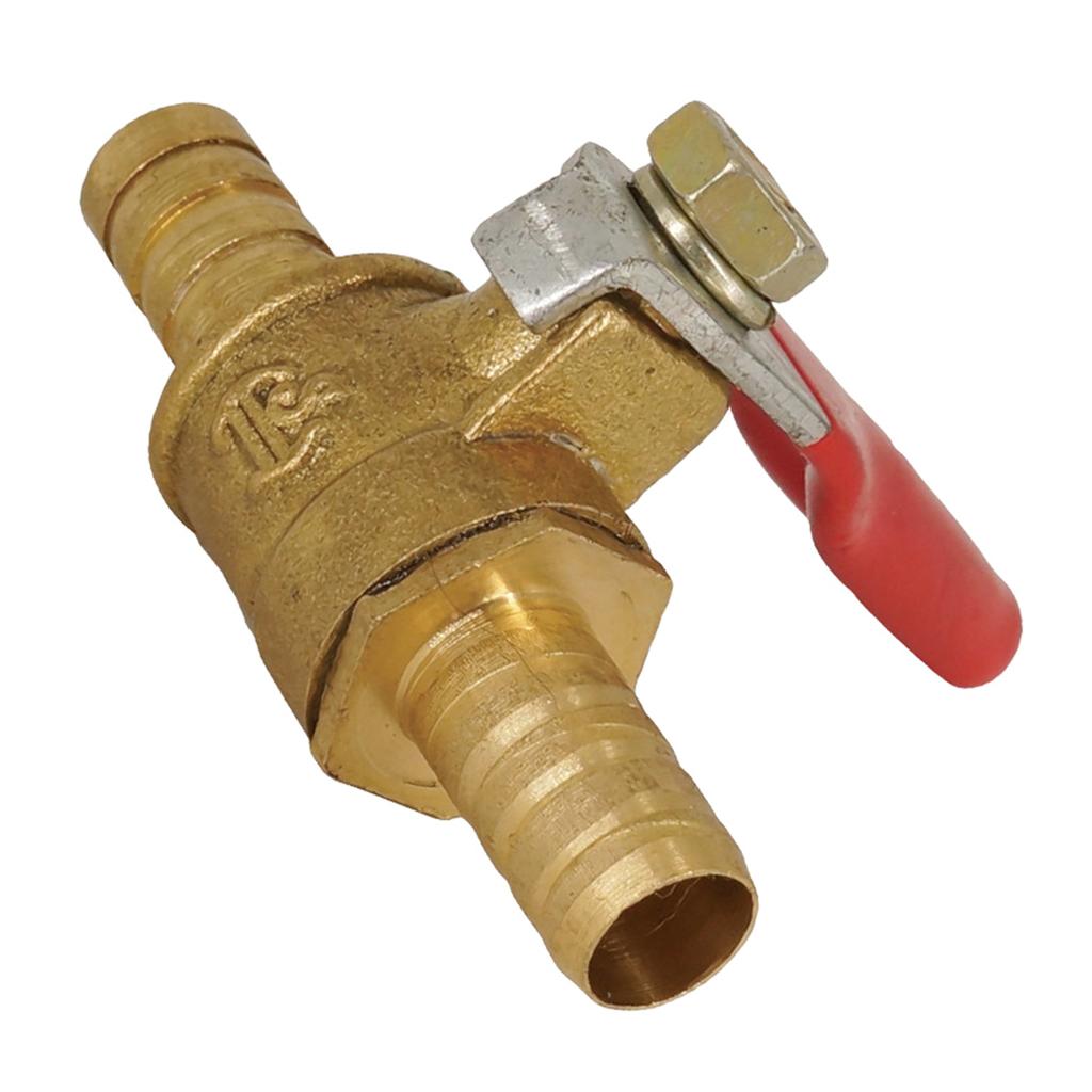 5pcs Brass Barb Valves Ball Valves Shut-off Valvs Safe & Reliable Valves Convenient Option for Household Pipelines
