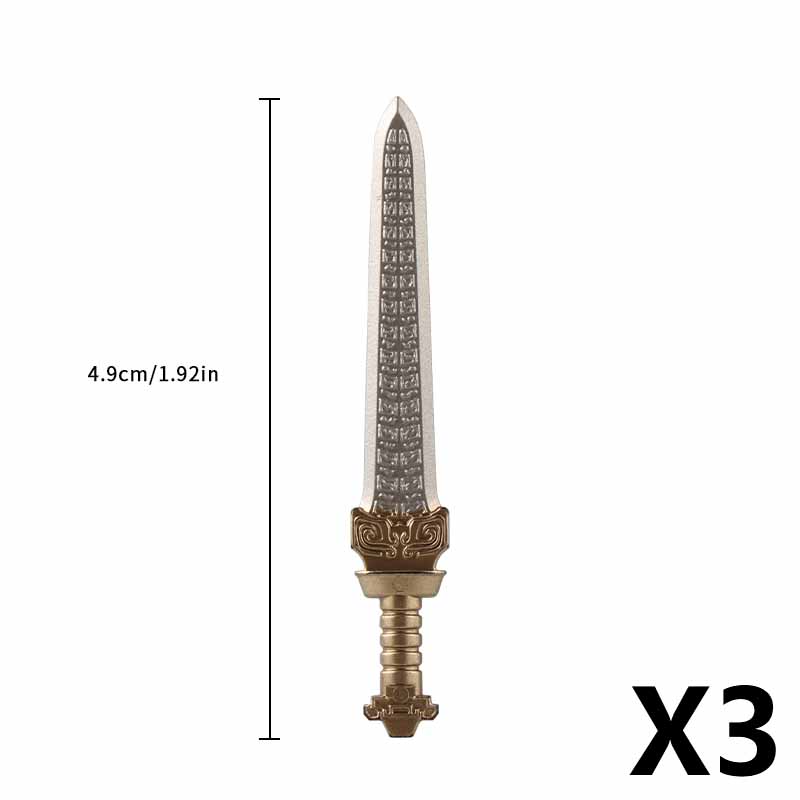 Medieval Figure Weapons Accessories Kits Building Blocks King Sword Lion King Shield Trident Battle Double-edged Axe Brick Toy