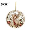 Festive Wall Hanging Christmas Acrylic Ornament, 2D Flat Double Side Printed Office Holiday Decorations Santa Snowman Pendant for Tree Window,