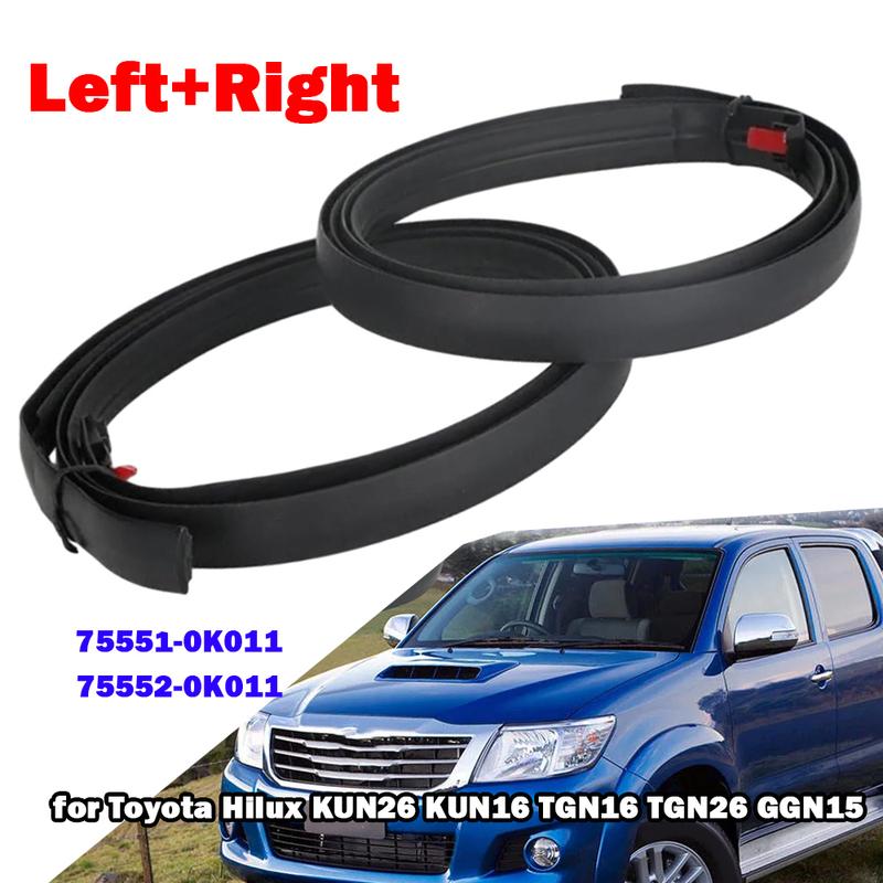 Car Roof Rubber Drip Side Finish Moulding Seal Strip Trim for Toyota Hilux KUN26 KUN16 TGN16 TGN26 GGN15 GGN25 75551-0K011