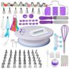 Nordic Baking Set: 137-Piece Home Cake Tools with Piping Bags, Stainless Steel Tips, and Turntable
