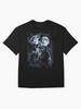 The Animals Three Wolves Howling At The Moon - Mystical Wolf Pack Oversized T-Shirt