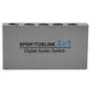 SPDIF für Toslink Digital Optischer Sound Switch 3 in 1 Out Digitaler Sound Switch mit Fernbedienung f