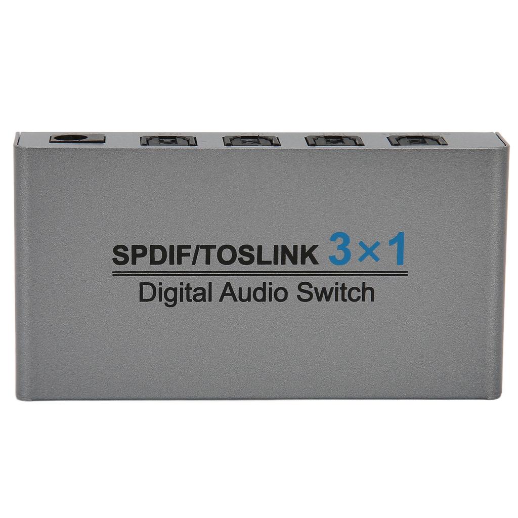 SPDIF für Toslink Digital Optischer Sound Switch 3 in 1 Out Digitaler Sound Switch mit Fernbedienung f