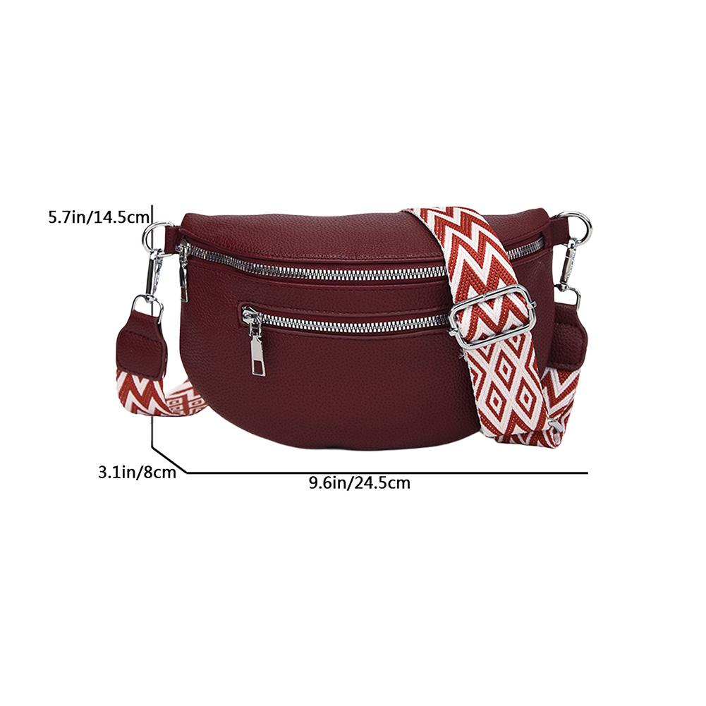 Women Vintage Crossbody Bags Fashion Belt Bag Casual Chest Bag Retro Fanny Pack Multi-pocket Phone Purse Travel Shoulder Bag