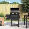 Pellet Grill with Shelf Black 94 Cm Iron