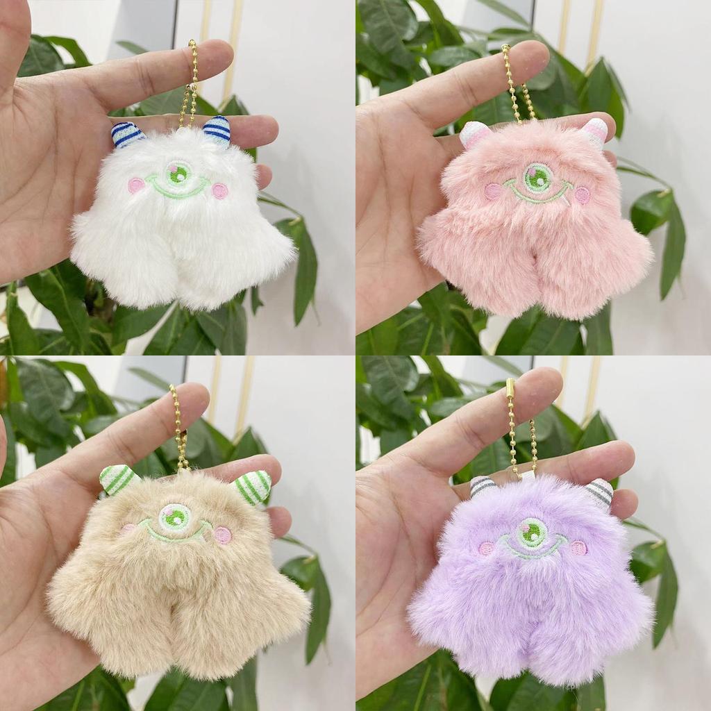 Soft Pp Cotton Filled Monster Keychain Doll Plush Toy In Various Colors For Gifts