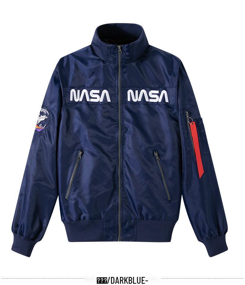 

Men s NASA Solid Color Flight Jacket - Casual, Thin, Trendy Sports Coat 6XL
