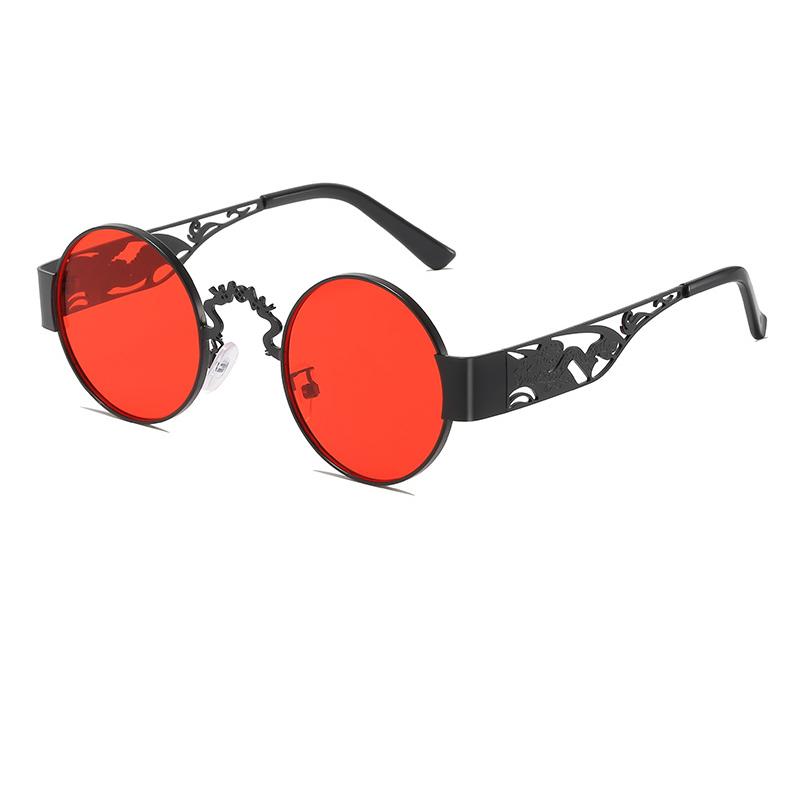 

Round Frame Steampunk Hollow Sunglasses for Men Women Fashion Retro Design Dragon Phoenix Decoration Sun Glasses Unisex Eyewear No Box