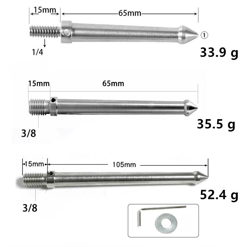 Tripod Foot 3/8 1/4 Inch Screw M8 Stainless Steel Replacement Part Monopod Spikes Mount Nail 80/120mm Long With Wrench Gasket