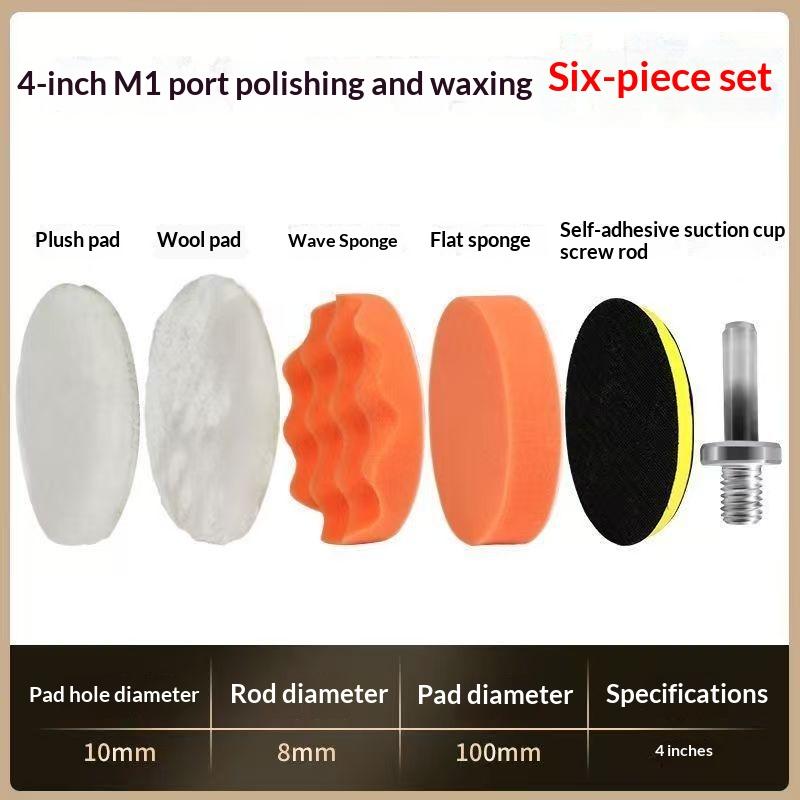 6Pcs Foam Pad Buffer Kit Polishing Machine Wax Pads 3/4/5/6/7 Inch For Removing Scratches Car Polishing Sponge Pads Set