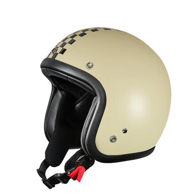 Bike Parts Center Small Jet Type B Helmet, Ivory/Black