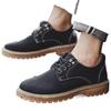 Short boots men's autumn British big head tooling Martin boots low-top flat baseplate shoes retro Martin shoes versatile men's leather shoes