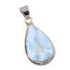 Natural Republic Larimar Gemstone 925 Solid Sterling Silver Pendant 1.75" G6a73