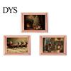 Holiday Decor Magnets 3Pcs LED Glowing Christmas Fridge Magnet, Wooden Frame Refrigerator Magnetic Decoration for Kitchen Cabinets Whiteboards Lockers