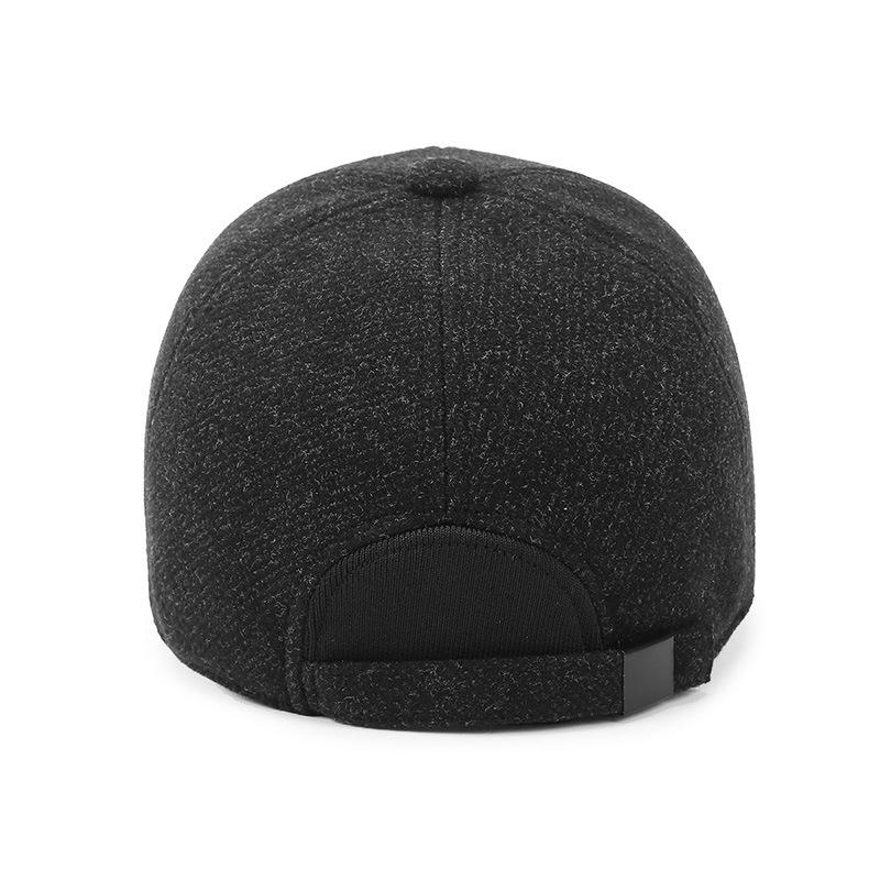 Men's Autumn Winter Hat Velvet Thick Baseball Cap Outdoor Windproof Coldproof Cap Ear Protection Cotton Cap