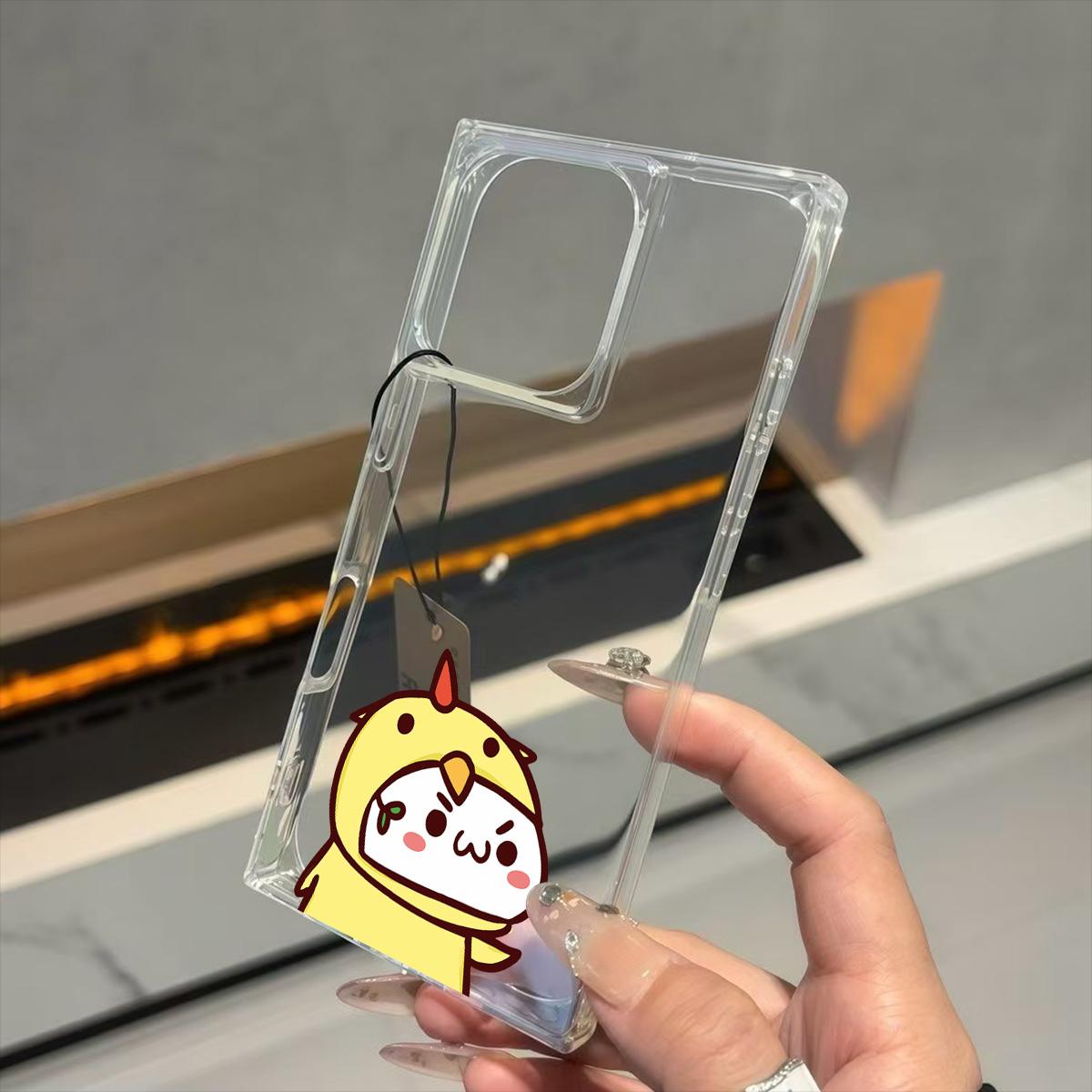 

Clear Square Back Tube Case Protection For iPhone 16 ProMax 12 13 14 Pro Max 15 Plus 11 Chicken dolls Pattern iphone 11 ProMax
