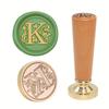 Handcrafted Beechwood Wax Seal Stamp With Interchangeable Brass Embossing Tip for Elegant Correspondence