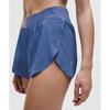 Lululemon Fast And Free High Rise Classic Fit Split Short 3  Brilliant Blue