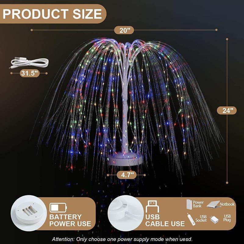 New 1pcs LED Willow Lamp Battery Box Luminous Willow Bonsai Tree Lamp Small Night Light Decorative Lamp