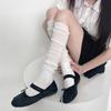 1 Paar Vier-Jahreszeiten-Stapel-Socken Damen Unifarben Stapelbare Socken Beinbekleidung Atmungsaktiv Langer Stil Kniehohe Socken