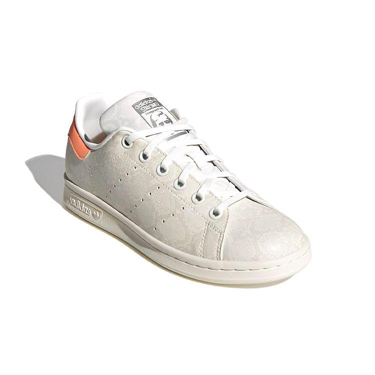 Adidas Stan Smith Big Kid Snakeskin Kids Sneakers White Core-White Beam-Orange HP9723