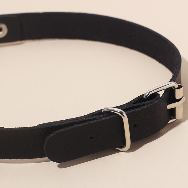 Punk Choker Collar Necklace Pu Leather Goth Rivets Choker Necklace Pendientes Party Club Sexy Gothic Femme Jewelry