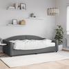 Vidaxl Sofa Z Materacem Do Spania, Ciemnoszara, 100X200 Cm, Tkanina