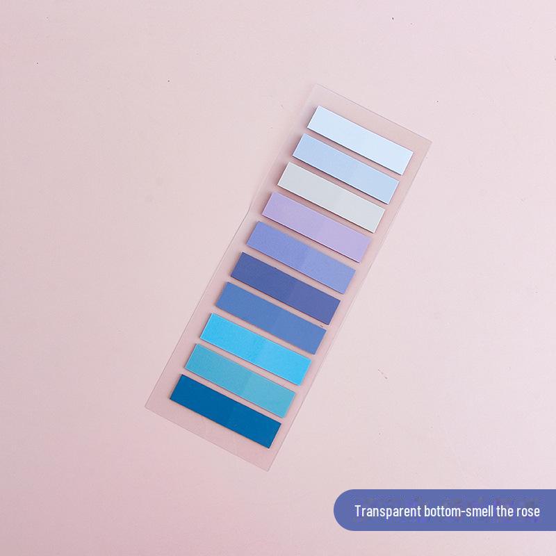 Morandi Translucent PET Index Stickers - Vanilla Autumn Series, Writable Sticky Notes & Markers