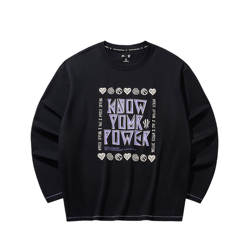 

Anta Loose Simple Versatile Round Neck Moisture Wicking Casual Sports Long Sleeve T-Shirt Unisex Tops 172531402-2 M