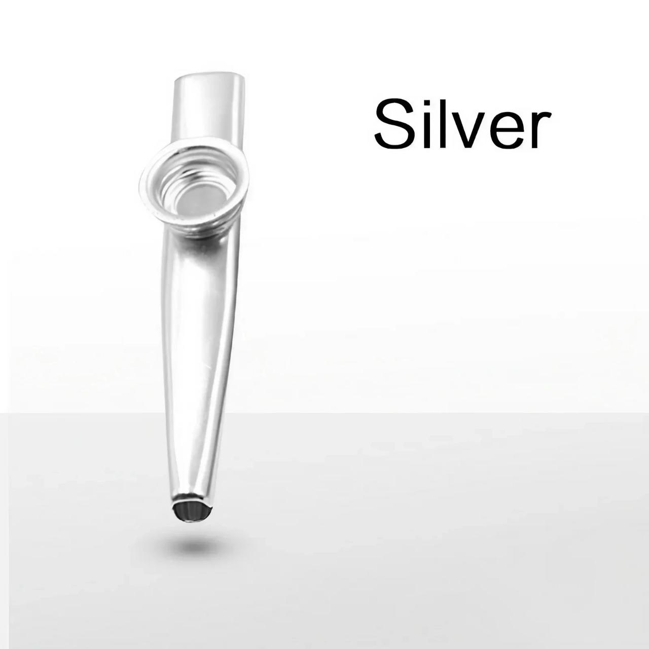 Simple Design Lightweight Kazoo Aluminum Alloy Metal for Guitar Instrument Music Lovers Instrument Musical Instrument Strument серебряный