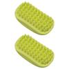 2Pcs Pet Bath Brush Rubber Comb Hair Removal Brush Pet Grooming Cleaning Glove Massage Pet Hair Care Tool