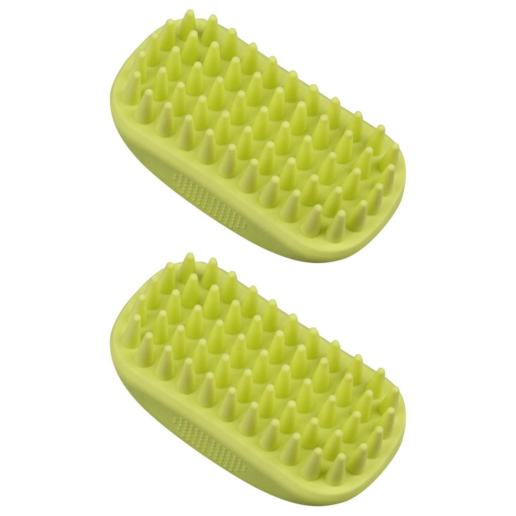 2Pcs Pet Bath Brush Rubber Comb Hair Removal Brush Pet Grooming Cleaning Glove Massage Pet Hair Care Tool