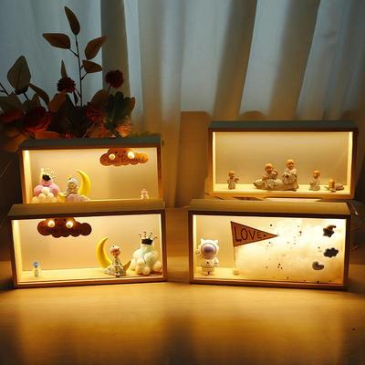 Square LED Night Light - Bedroom Decorative Lamp with USB, Perfect for Birthdays and Festivals.