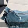 Bolso bandolera de mezclilla retro y antiguo para debajo del brazo, bandolera individual para mujer