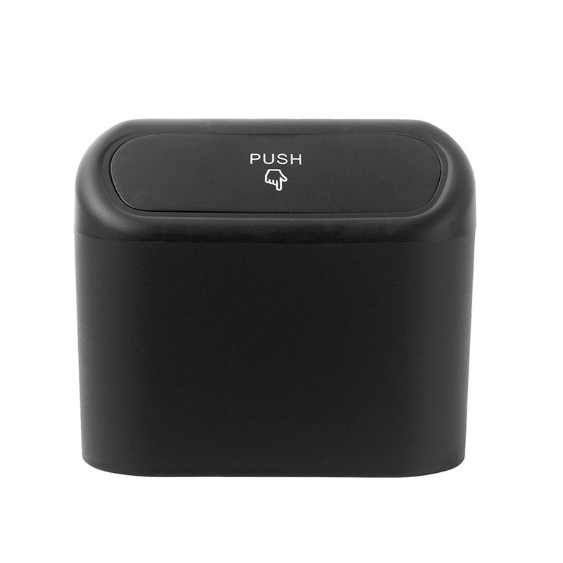 

2024 New Portable Hanging Mini Car Trash Can,Wastebasket Trash Can With Lid, For Car Office Home,Auto Storage Bin Accessories чорний