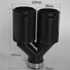Universal Y Style Left Right Side Full Matte Car Thickened 100% Real Carbon Fiber Exhaust Dual TWIN End Tips for BMW 63mm In 89MM Out Dual Pipes
