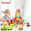 Iwood Theme Block Puzzle/50 Zoo Blocks 3-6 Years Old Children's Day Birthday Gift Toys