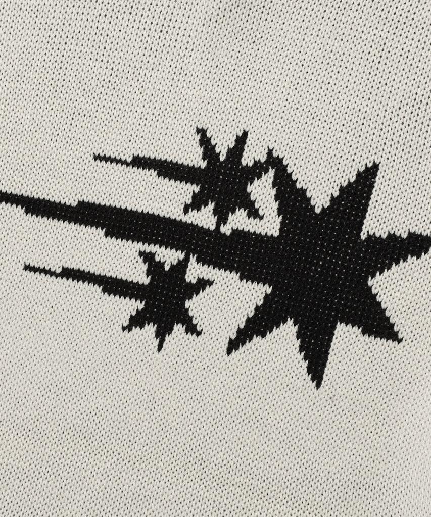 NICEGHOSTCLUB 3Stars Logo Knit Hoodie_Ivory(Ng2Dfuk610A)