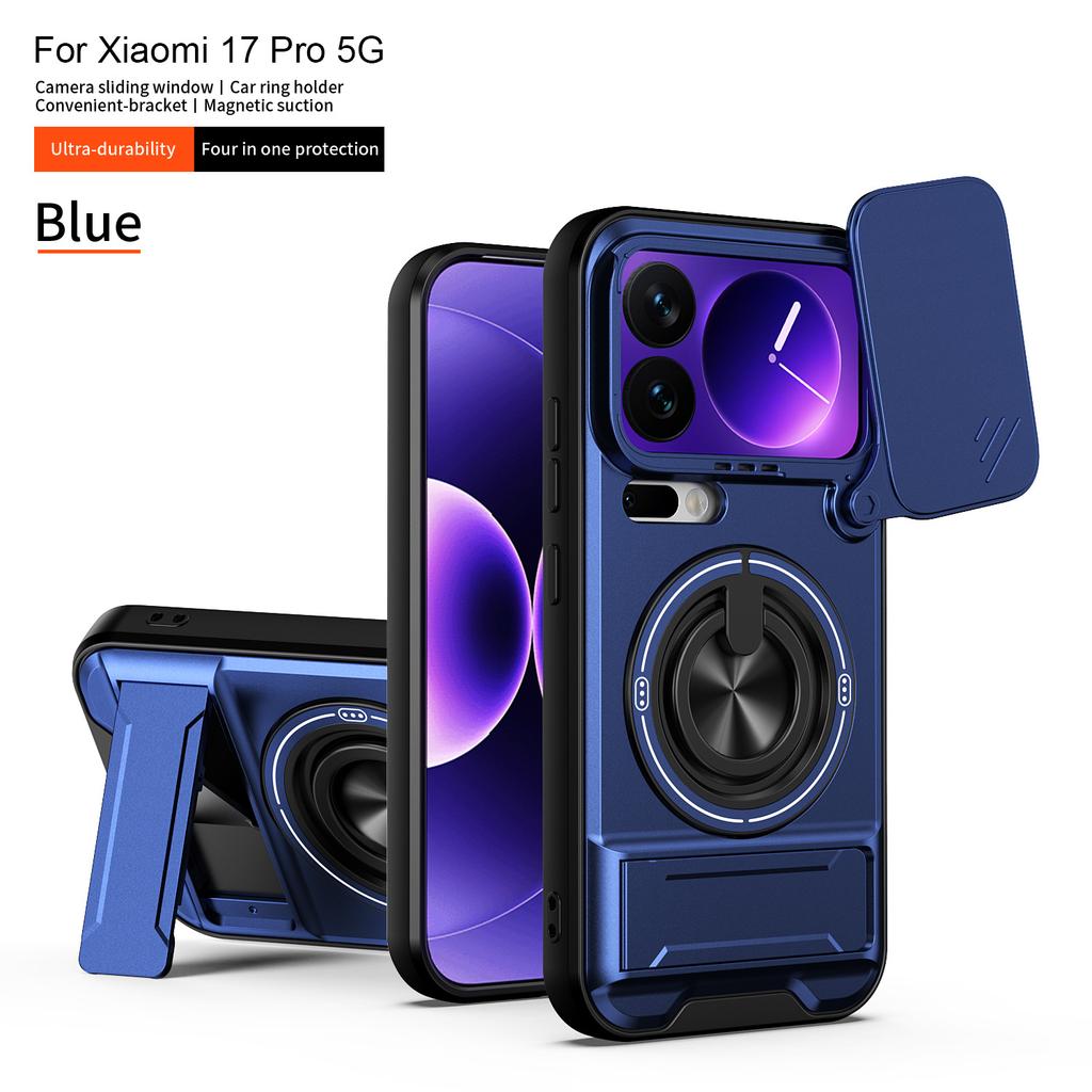Applicable to Xiaomi 17ProMax Shunjia mobile phone case Xiaomi 15T window push POCOM8Pro bracket anti-drop protective case