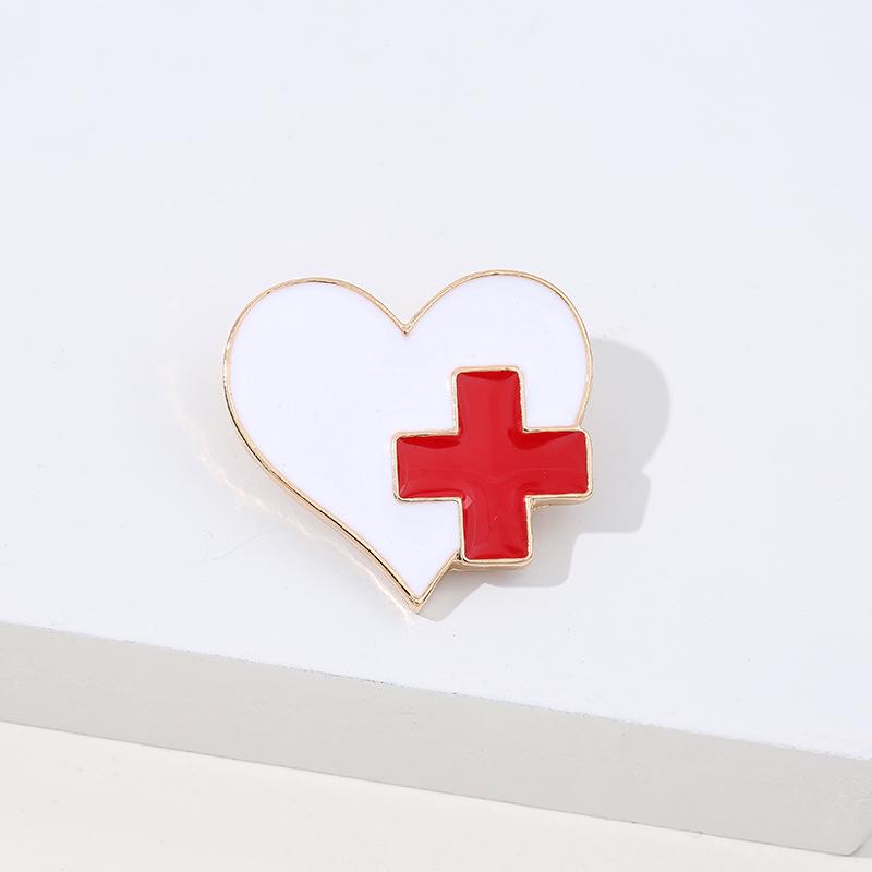 Wuhan Hospital Epidemic Prevention Brooches: Cartoon Series with Thermometers, Caring Doctors, Nurses, and More Creative Designs.