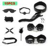 BDSM Bondage Set Sex Product Erotic Toys For Adults Games Plush Leather Handcuffs Nipple Clamps Gag Whip Rope Anal Plug