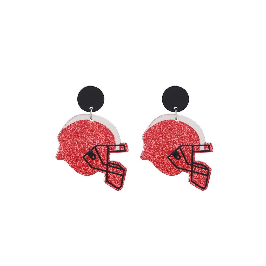 Drip Rugby Acrylic Earrings Women'S, Super Bowl Sports Wind Game Day Fashion Earrings