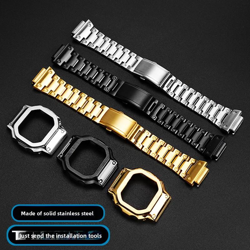 DW H5600 Edelstahl Gehäuse & Armband Mod-Kit Für Casio G-SHOCK DW-H5600 dw-h5600 Modifiziertes Metall Lünette Armband Set Zubehör Werkzeuge