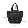 Mesh Shower Tote Bag with 7 Pockets Handle Bath Organizer Quick Dry Hanging Toiletry Bag for College Dorm Gym Bathroom