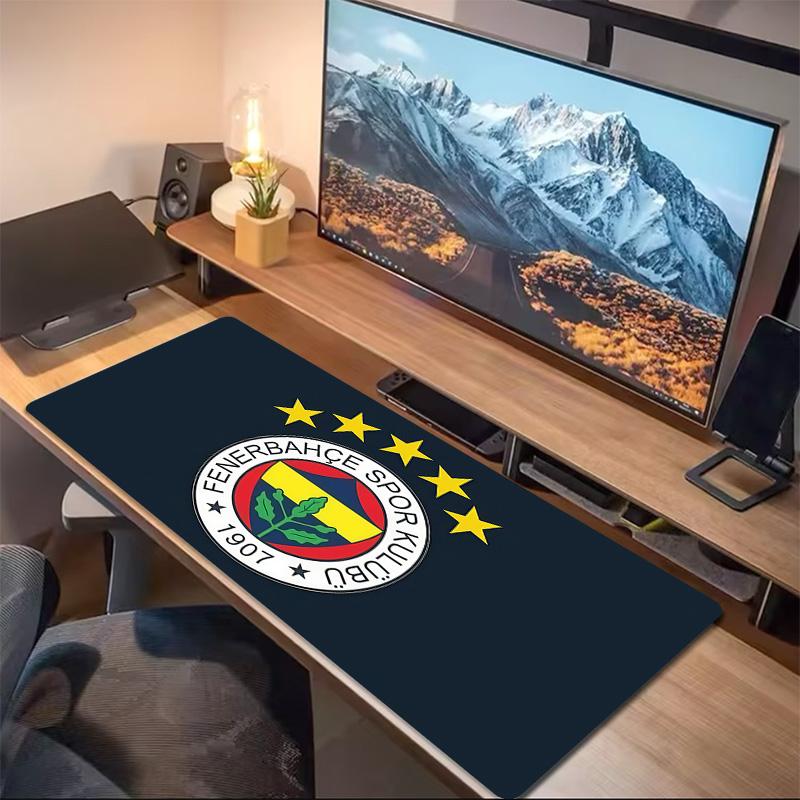 Fenerbahce Druck Kissen Rutschfest Laptop Tablet Großes Mauspadd XXL Matte Mini-PC Spielmatte Mit Verriegeltem Rand