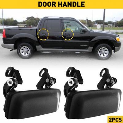 Conjunto de Maçanetas de Porta Para Ranger Ford 2001-2011 Preto Liso Exterior Dianteiro Esquerdo e Direito