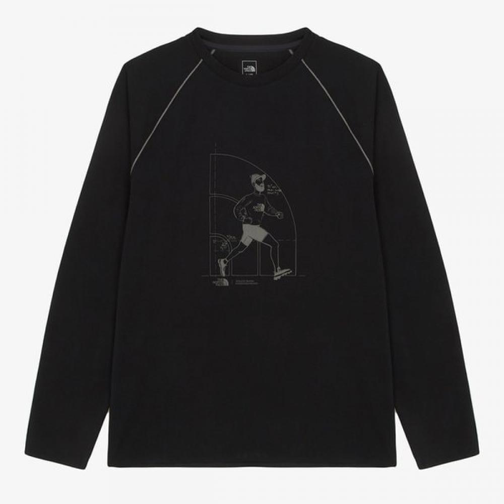 The NorTh Face NT7Tr51a Men S Salio Long Sleeve T ShirT Black BLACK/110